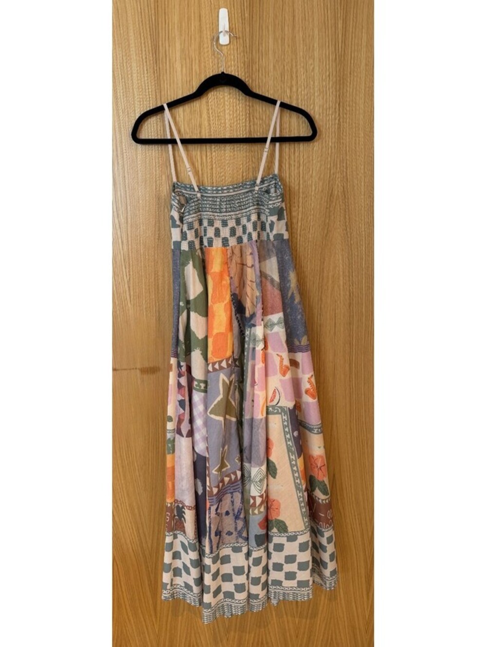 Santella Shop Amalfi Dress Multicolor Patchwork Print Maxi Dress Medium - Picture 6 of 8